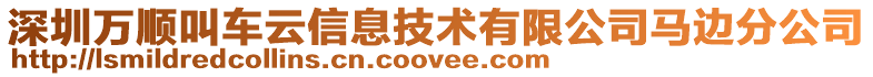 深圳萬順叫車云信息技術(shù)有限公司馬邊分公司