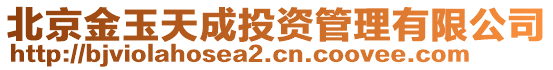 北京金玉天成投資管理有限公司