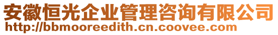 安徽恒光企業(yè)管理咨詢有限公司