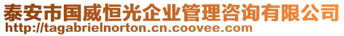 泰安市國(guó)威恒光企業(yè)管理咨詢(xún)有限公司