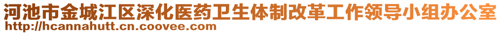 河池市金城江區(qū)深化醫(yī)藥衛(wèi)生體制改革工作領(lǐng)導(dǎo)小組辦公室