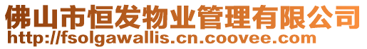 佛山市恒發(fā)物業(yè)管理有限公司