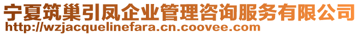 寧夏筑巢引鳳企業(yè)管理咨詢服務(wù)有限公司