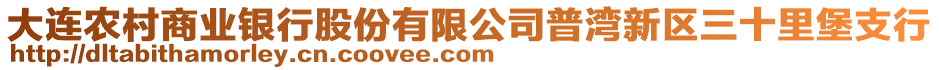 大連農村商業銀行股份有限公司普灣新區三十里堡支行