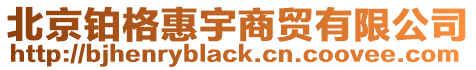 北京鉑格惠宇商貿有限公司