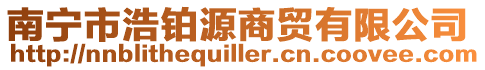 南寧市浩鉑源商貿有限公司