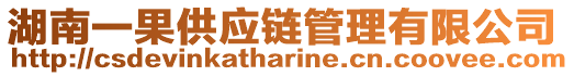 湖南一果供應(yīng)鏈管理有限公司