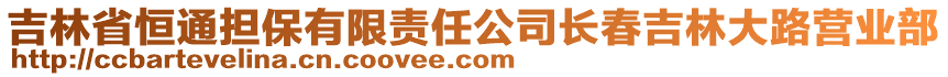 吉林省恒通擔(dān)保有限責(zé)任公司長春吉林大路營業(yè)部