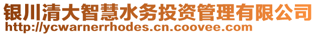 銀川清大智慧水務投資管理有限公司