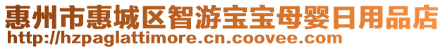 惠州市惠城區智游寶寶母嬰日用品店