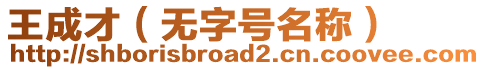 王成才（無(wú)字號(hào)名稱）