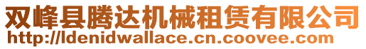 雙峰縣騰達機械租賃有限公司