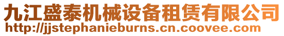 九江盛泰機械設(shè)備租賃有限公司