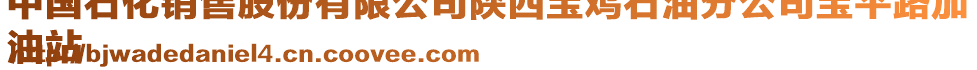 中國石化銷售股份有限公司陜西寶雞石油分公司寶平路加
油站