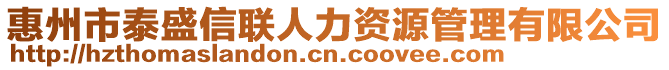 惠州市泰盛信聯(lián)人力資源管理有限公司