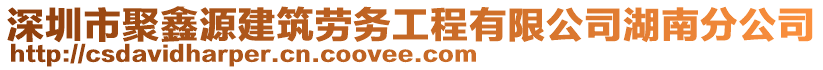 深圳市聚鑫源建筑勞務(wù)工程有限公司湖南分公司