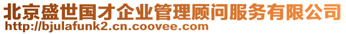 北京盛世國才企業(yè)管理顧問服務有限公司