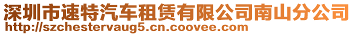 深圳市速特汽車租賃有限公司南山分公司