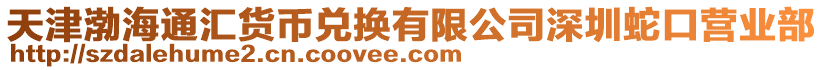 天津渤海通匯貨幣兌換有限公司深圳蛇口營業部