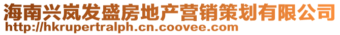 海南興嵐發(fā)盛房地產(chǎn)營銷策劃有限公司