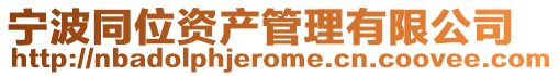 寧波同位資產(chǎn)管理有限公司