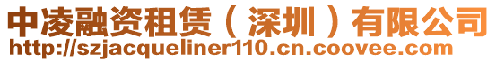 中凌融資租賃(深圳)有限公司