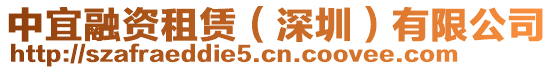 中宜融資租賃（深圳）有限公司