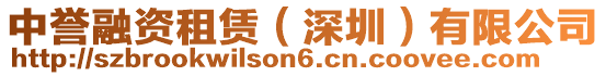 中譽(yù)融資租賃(深圳)有限公司