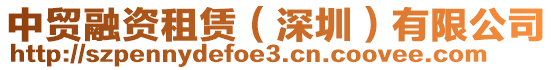 中貿融資租賃(深圳)有限公司