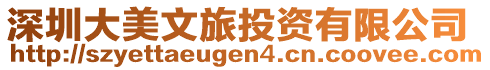 深圳大美文旅投資有限公司