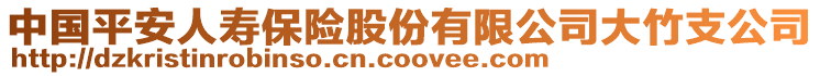 中國(guó)平安人壽保險(xiǎn)股份有限公司大竹支公司