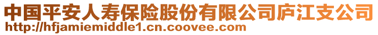 中國(guó)平安人壽保險(xiǎn)股份有限公司廬江支公司