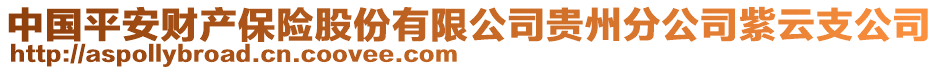 中國平安財產(chǎn)保險股份有限公司貴州分公司紫云支公司