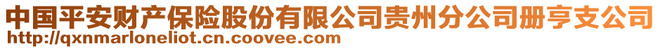 中国平安财产保险股份有限公司贵州分公司册亨支公司