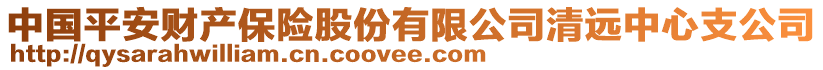 中國平安財產(chǎn)保險股份有限公司清遠(yuǎn)中心支公司