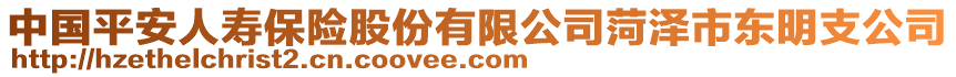 中國平安人壽保險(xiǎn)股份有限公司菏澤市東明支公司