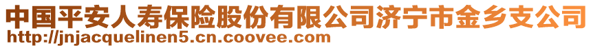 中國(guó)平安人壽保險(xiǎn)股份有限公司濟(jì)寧市金鄉(xiāng)支公司