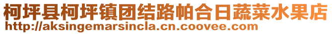 柯坪縣柯坪鎮(zhèn)團(tuán)結(jié)路帕合日蔬菜水果店