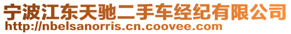 寧波江東天馳二手車經(jīng)紀有限公司