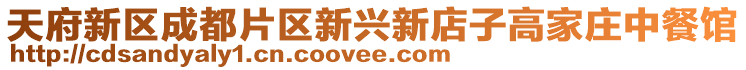 天府新區(qū)成都片區(qū)新興新店子高家莊中餐館