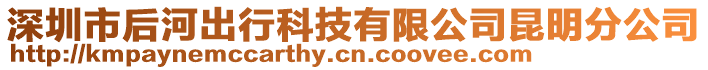 深圳市后河出行科技有限公司昆明分公司