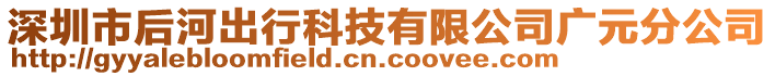 深圳市后河出行科技有限公司廣元分公司