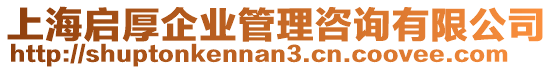 上海啟厚企業(yè)管理咨詢有限公司