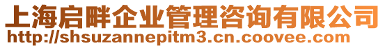 上海啟畔企業(yè)管理咨詢有限公司