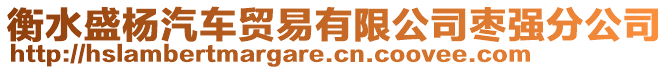 衡水盛楊汽車貿(mào)易有限公司棗強分公司