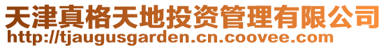 天津真格天地投資管理有限公司