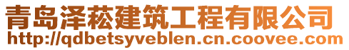 青島澤菘建筑工程有限公司