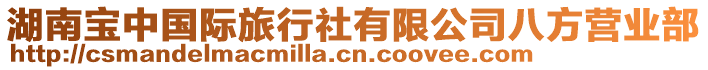 湖南寶中國際旅行社有限公司八方營業部