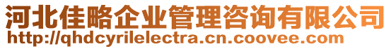 河北佳略企業(yè)管理咨詢有限公司