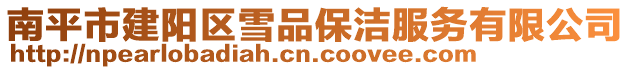 南平市建陽區(qū)雪品保潔服務(wù)有限公司